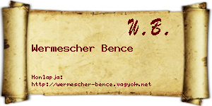 Wermescher Bence névjegykártya